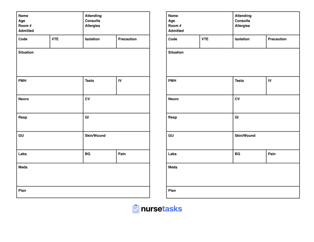 Amazing Free Nursing Report Sheet Downloads