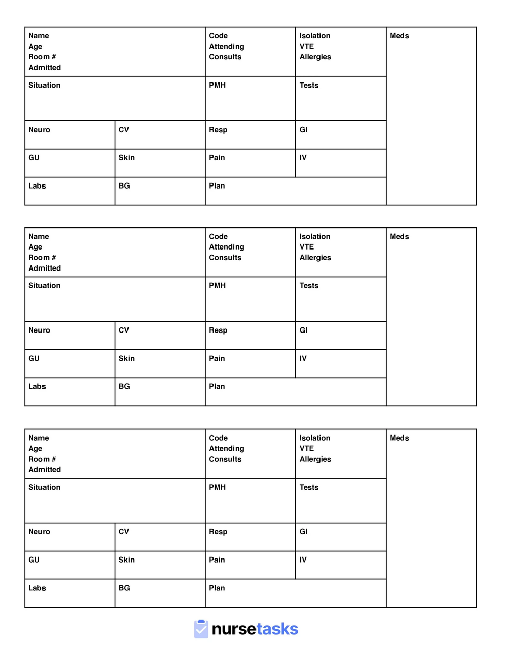 The Ultimate Nursing Report Sheet Guide - Free Downloads!